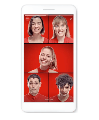 faces of Akbank Instagram stories ad