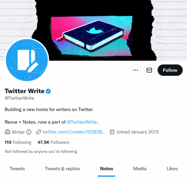 Twitter Write profile