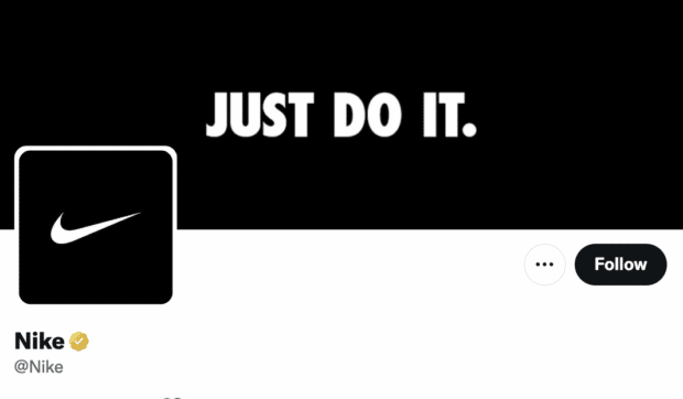 Nike Just Do It Twitter profile