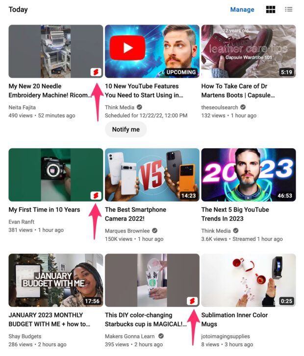 YouTube Shorts symbol