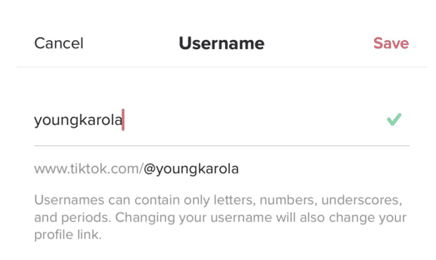 username example youngkarola