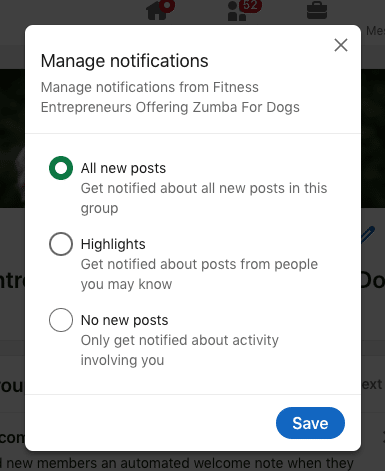 Notifications manage all new posts