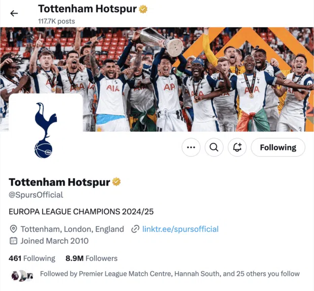 twitter link in bio example