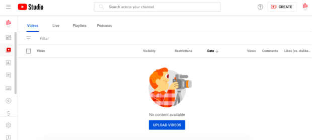 upload videos icon