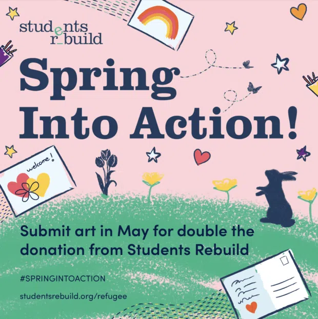 Social media donation example from Students Rebuild