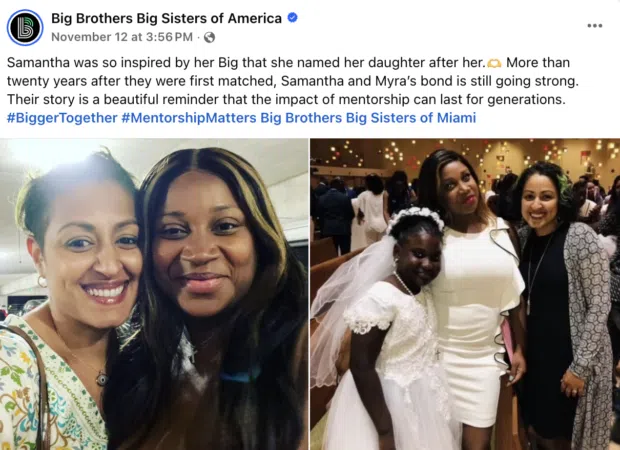 Big Brothers Big Sisters of America social media example