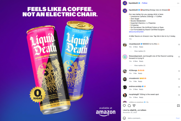 Liquid Death: example of  brand voice
