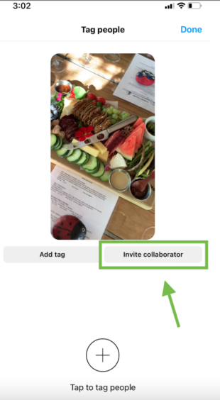 invite collaborator for instagram reel