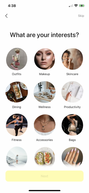 what are your interests outfits dining fitness makeup and wellness