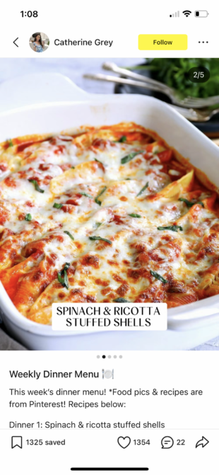 Spinach and Ricotta Stuffed Shells