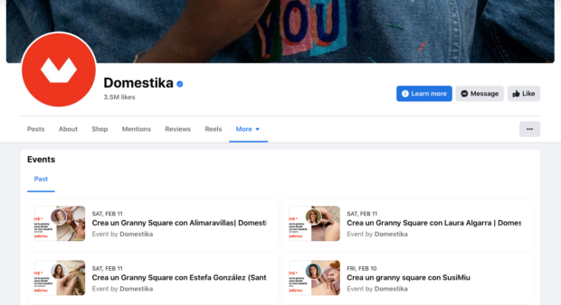 Eventos de Domestika en Facebook