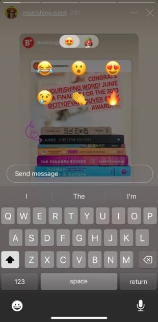 instagram emoji reactions shown in instagram story reply