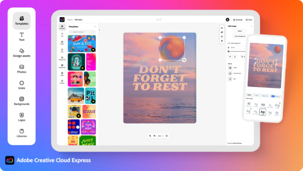 Adobe Creative Cloud Express don't forget to rest template. Adobe Creative Cloud offers several tools that can be used as Instagram Reels editing apps