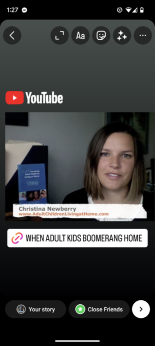 YouTube video when adult kids boomerang home 