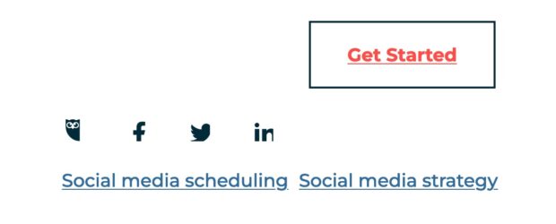 Social share buttons on Hootsuite Blog