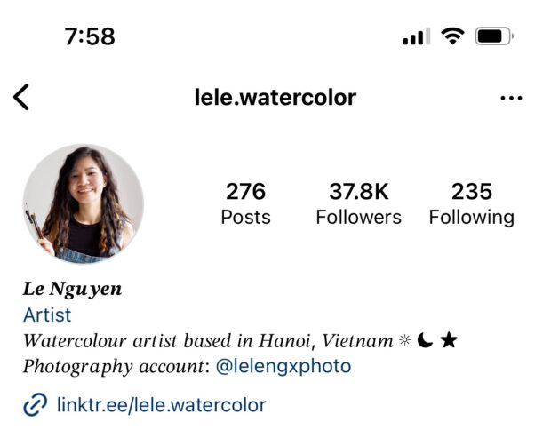 𝑳𝒆 𝑵𝒈𝒖𝒚𝒆𝒏 watercolor artist in Hanoi Vietnam