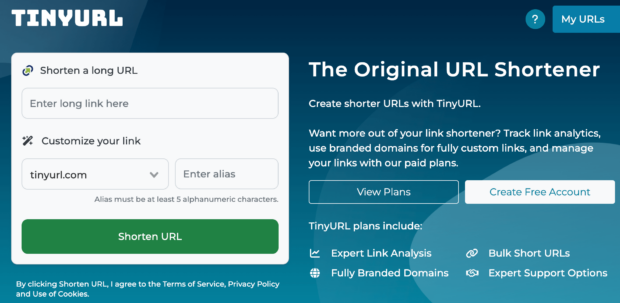 TinyURL the original URL Shortener