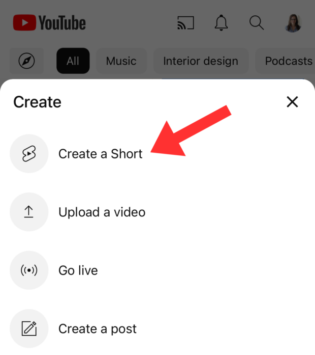 Create a Short