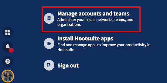 manage accounts and teams