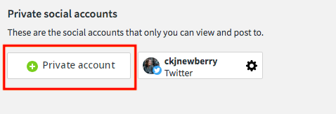 private social accounts option