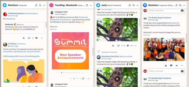 Hootsuite Streams-Dashboard