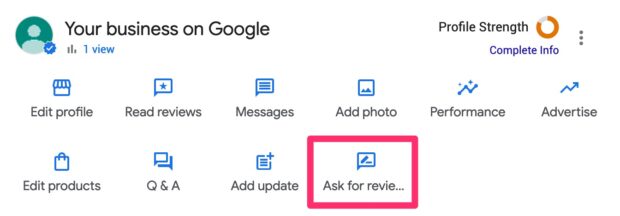 Ask for reviews on Google