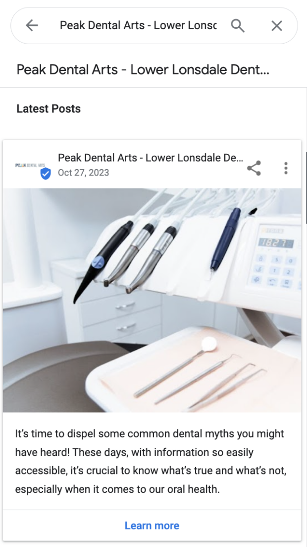 Aktueller Post von Peak Dental Arts aus Lonsdale