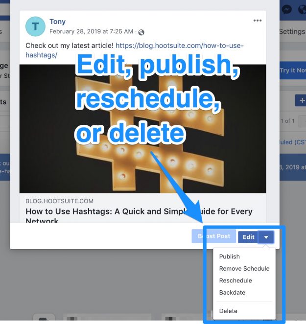 How To Schedule Posts In Facebook Events How to Schedule Facebook Posts to Save Time — Social Media NZ