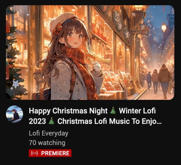 Happy Christmas Night Lofi everyday premiere