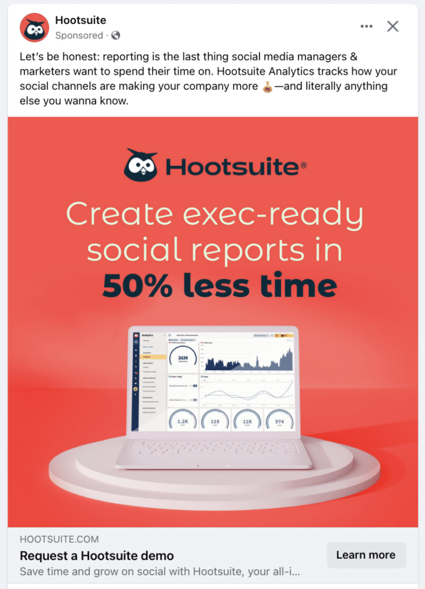 Hootsuite Sponsored Ad Facebook Stories