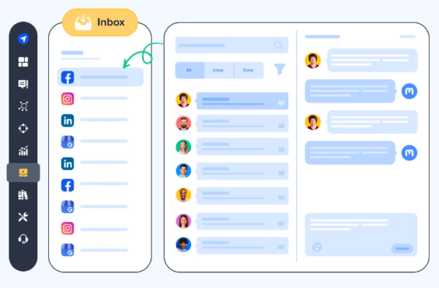 SocialPilot inbox view