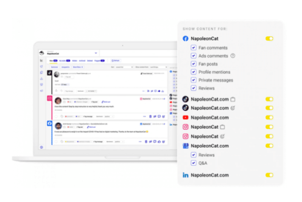 NapoleonCat inbox view