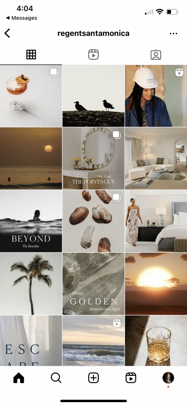 regentsantamonica beachy aesthetic and tan colored feed