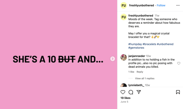 Instagram carousel from Freshly Unbothered