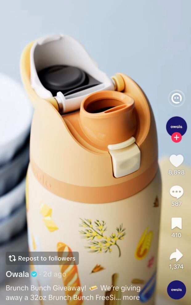 Giveaway from Owala on TikTok