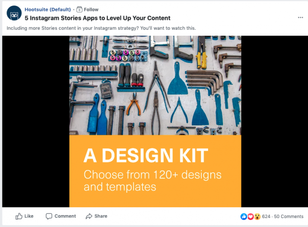Image de la publicité vidéo Facebook de Hootsuite