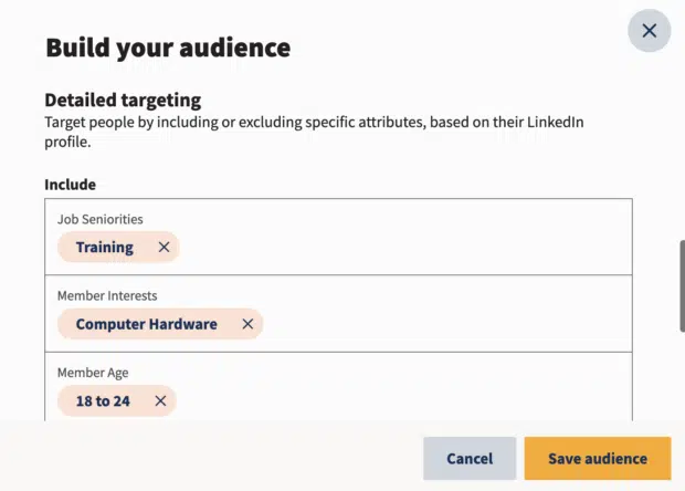 Build your LinkedIn ad audience