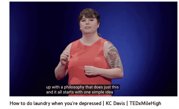 TEDxMileHigh how to do laundry when you're depressed with video captions