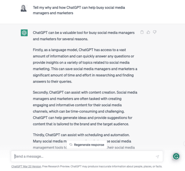 Best AI tools for social media: ChatGPT