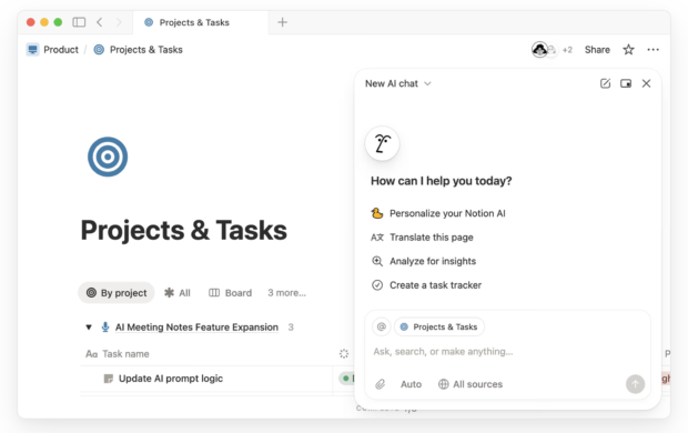 Best AI tools for social media: Notion AI