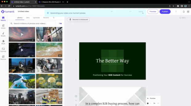 Best AI tools for social media: Lumen5