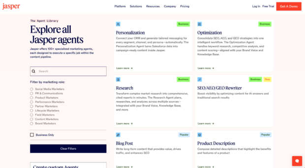 Best AI tools for social media: Jasper