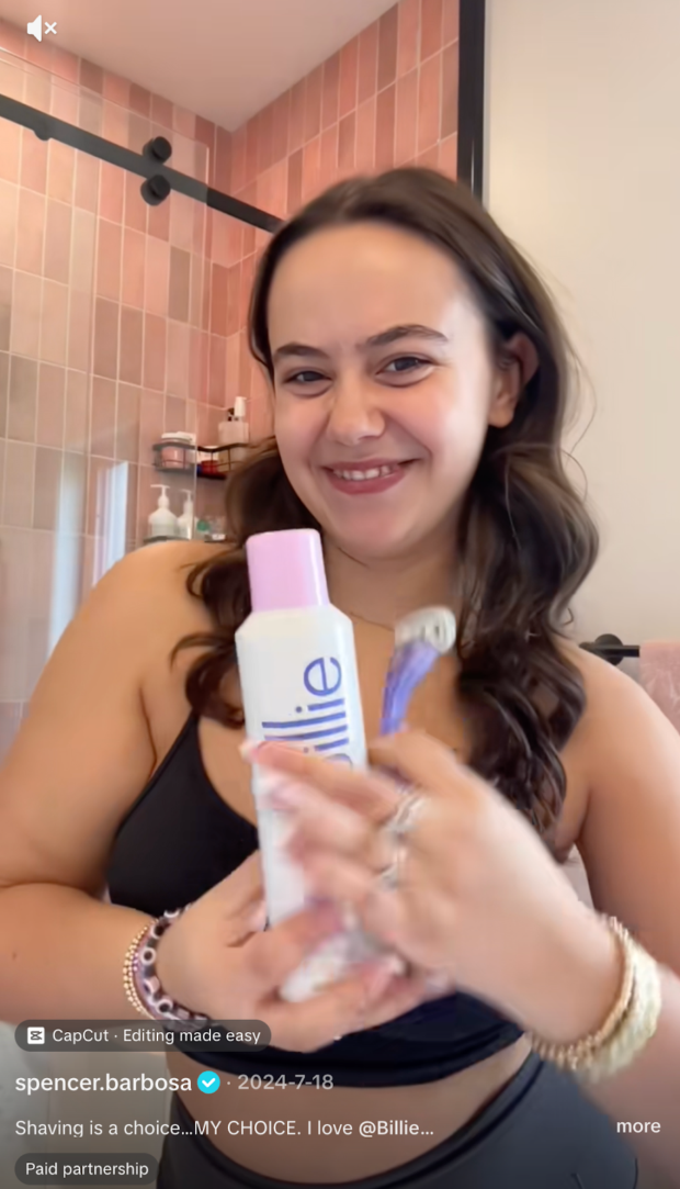 Example of an influencer marketing partnership on TikTok