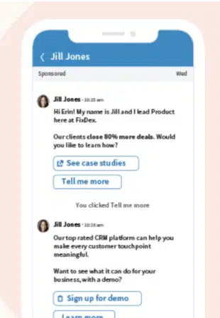 LinkedIn conversation ads