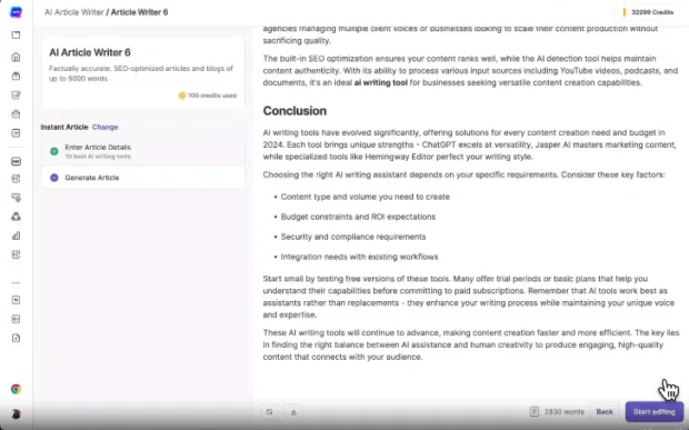 writesonic interface