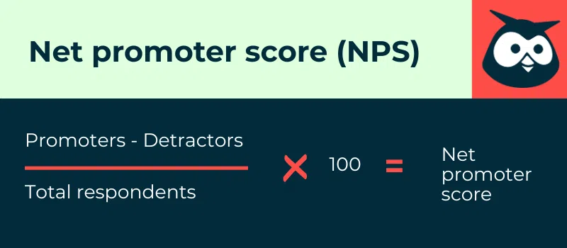 Formula to calculate net promoter score (NPS)