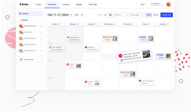 Buffer publishing calendar