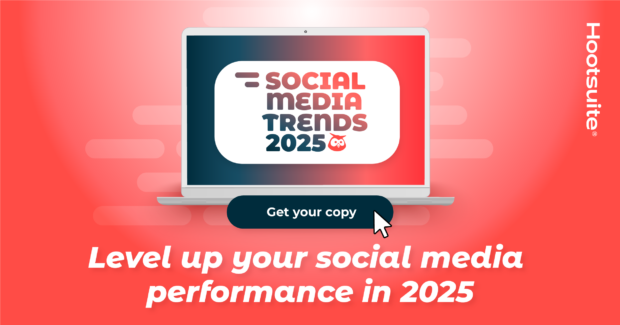 Hootsuite's 2025 Social Media Trend Report download banner