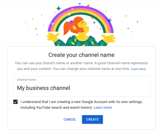 Create your channel name