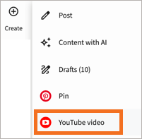 Create YouTube video